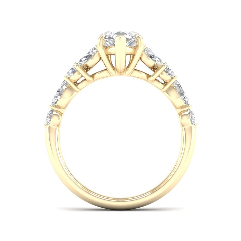 Marquise-Cut Lab Grown 2 3/4ctw. Diamond With Marquise & Brilliant-Cut Accents Engagement Ring in 14k Yellow Gold image number null